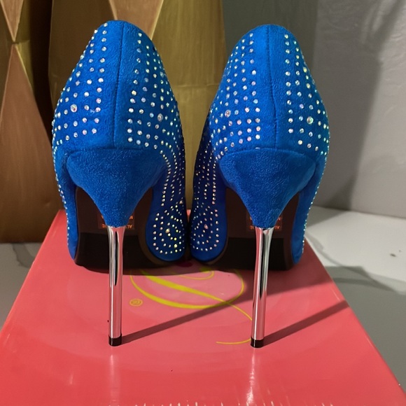 Delicious Hutch-S Rhinestone Open Toe Stilettos - Picture 2 of 3